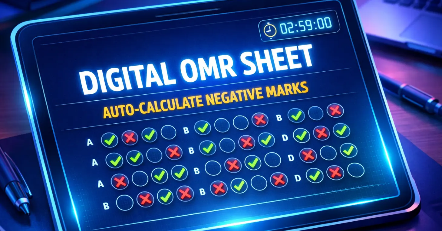 Free Digital OMR Sheet & Negative Marking Calculator