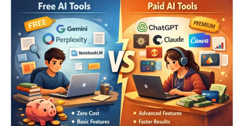 Free AI Tools vs Paid AI Tools Students ke liye kya best hai 2026 Complete Guide