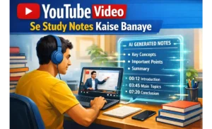YouTube Video Se Study Notes Kaise Banaye? (Top 3 Free AI Tools 2026)