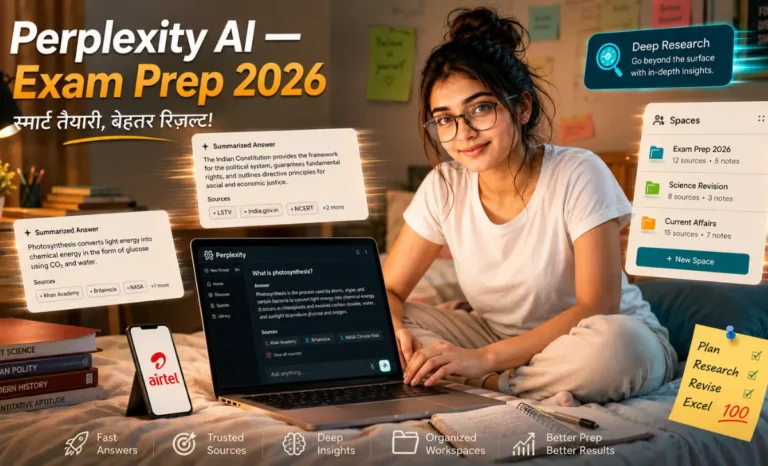 Perplexity AI Kaise Use Kare Students Ke Liye 2026 | Research aur Exam Preparation Mein Best AI Search Tool Perplexity AI Kaise Use Kare Students Ke Liye