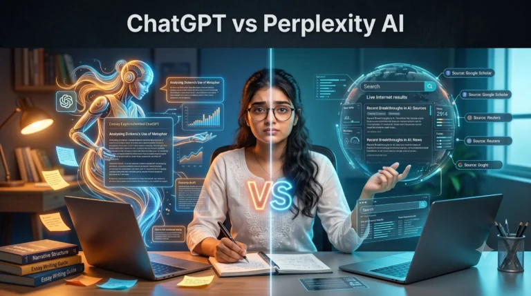 ChatGPT vs Perplexity AI Students के लिए कौन सा बेहतर है? 2026 में Best Comparison ChatGPT vs Perplexity AI: Students के लिए कौन सा Tool Best है? Full Comparison 2026
